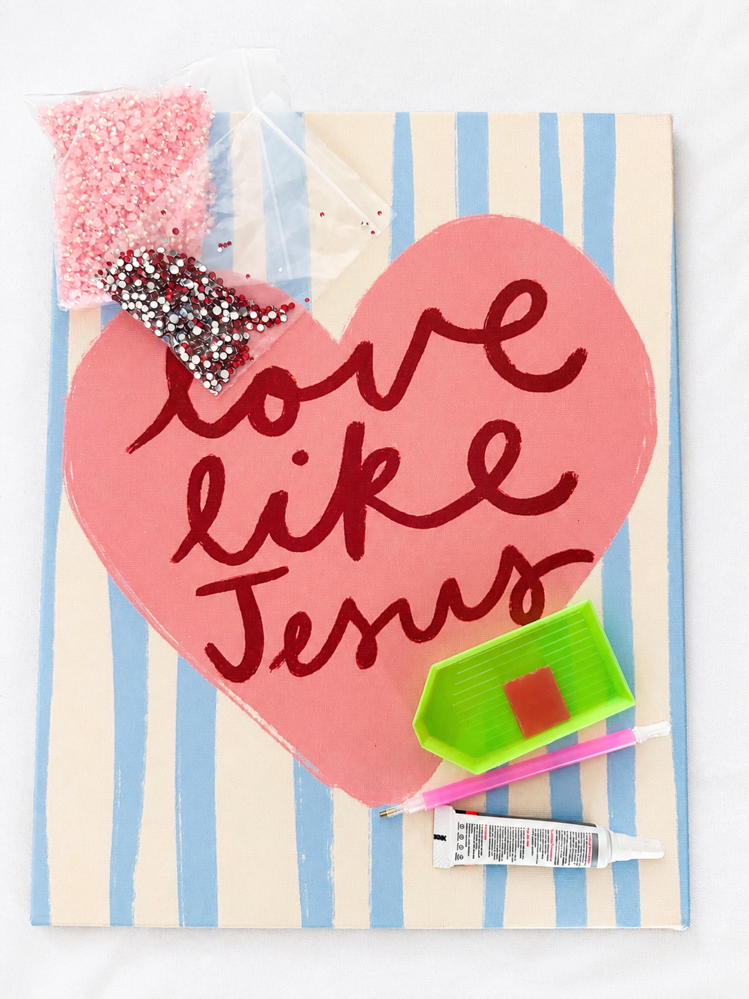 Love Like Jesus 11x14 DIY Bedazzle kit