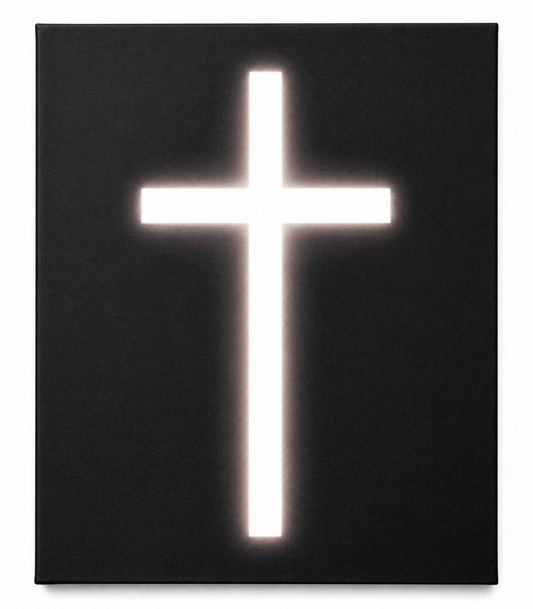 Pearl Dripped Cross 11x14 bedazzle canvas kit