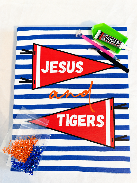 JESUS and TIGERS 11x14 Bedazzle KIT
