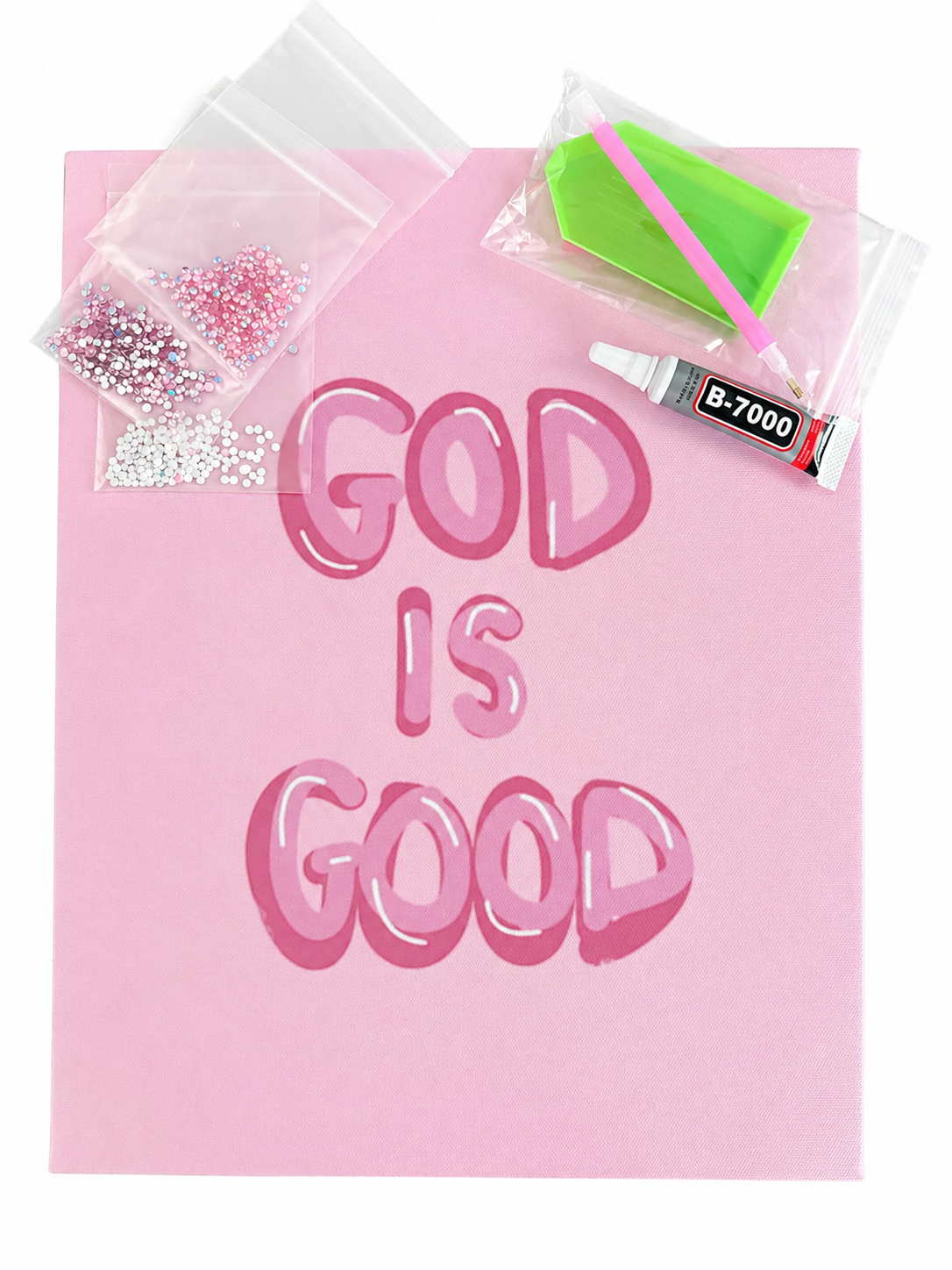 GOD IS GOOD 11x14 DIY bedazzle canvas kit