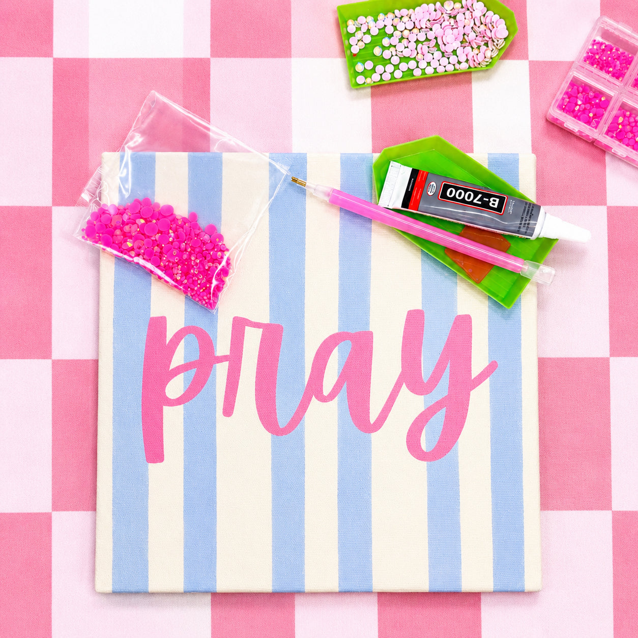 Pray 8x8 DIY bedazzle kit
