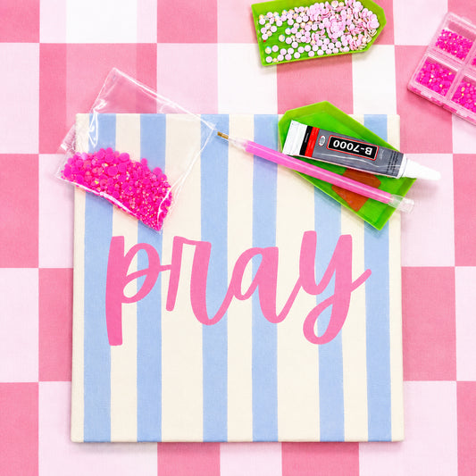 Pray 8x8 DIY bedazzle kit